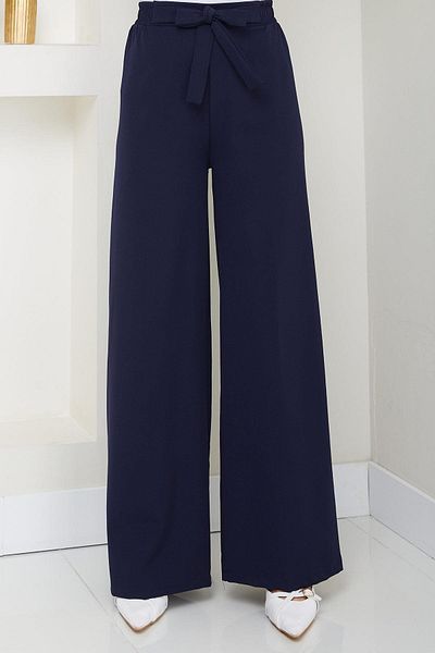 hafsamina Tie-Up Trousers Navy Blue Hm2782