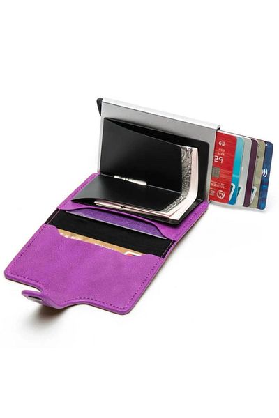 iUni P2 Rfid Wallet, 10 Cards, Purple