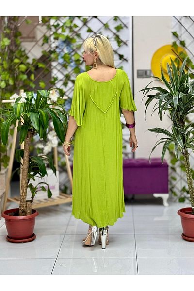 Punta Otantik Vl5510 Marselina Voile Dress Pistachio
