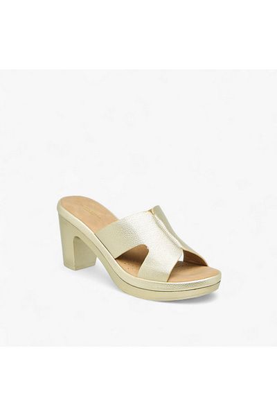 Flora Bella by Shoexpress Flora Bella Cut-Out Detail Slip-On Sandals with Block Heels