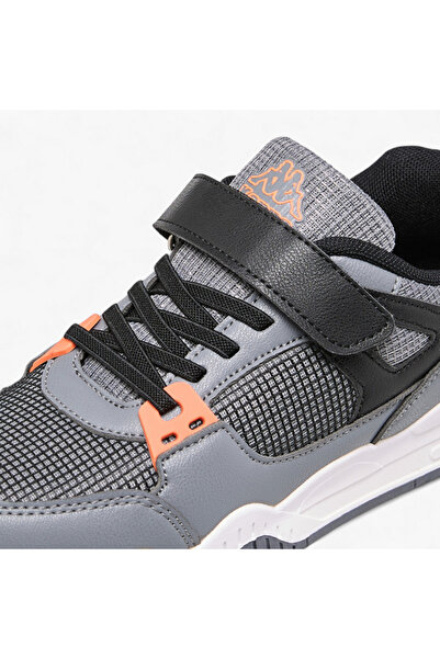 Kappa Boys' Logo Detail Sneakers with Hook and Loop Closure