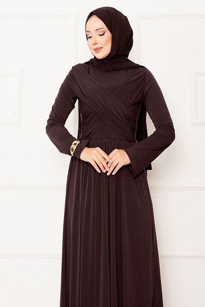 EBRUTESETTÜR Cross Drape Detail Sandy Dress