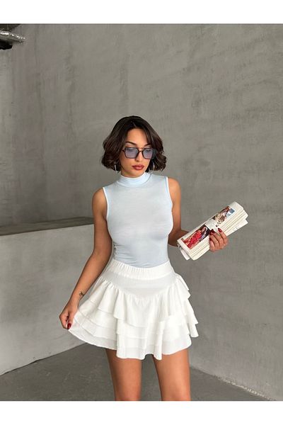 ladyzey γυναικείο μπλουζάκι με ζιβάγκο μπλε μωρό
