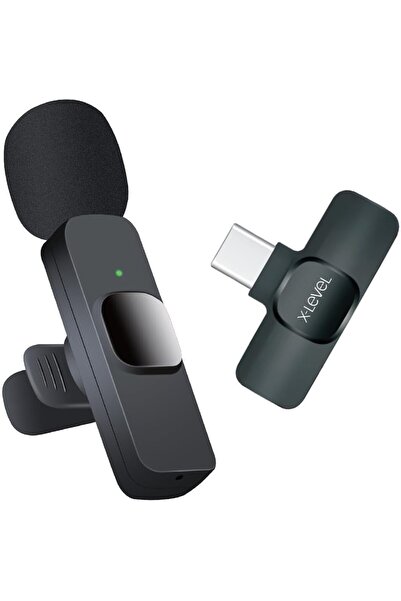 X-Level TYPE C Usb -C iPhone Android Uyumlu Youtuber iNfluencer Kablosuz Wireless Bluetooth Yaka Mikrofonu