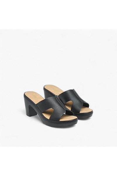 Flora Bella by Shoexpress Flora Bella Cut-Out Detail Slip-On Sandals with Block Heels