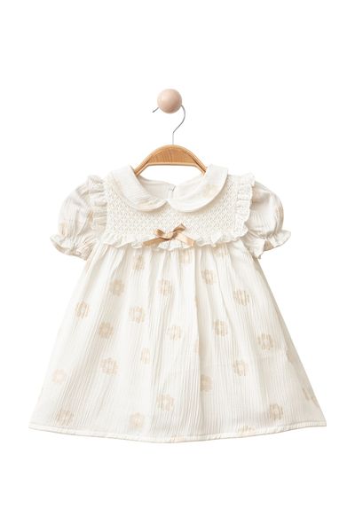 Little Pumpkin Daisy Embroidered Muslin Dress
