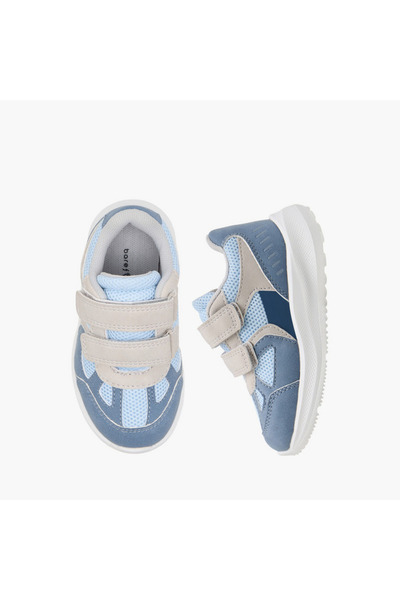 Barefeet Panelled Sneakers with Hook and Loop Closure