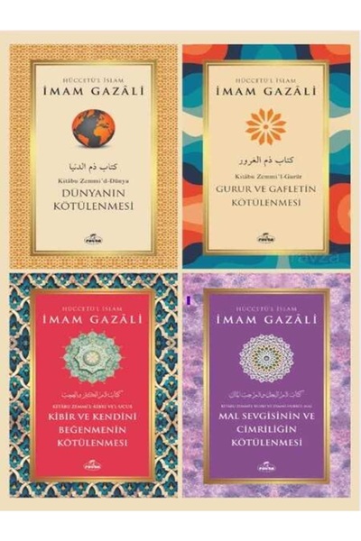 Ravza Yayınları Dünyanin Kötülenmesi Gurur ve Gaflet Kibir Cimrilik 4’lü Set