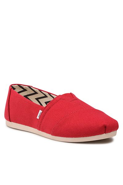 Toms Women's Sneakers red TOMS-RECYCLED COTTON CANVAS WOMEN'S ALPARGATA 10017743 RED
