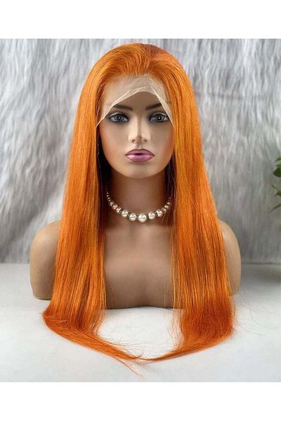 Emperium Real Front Lace Tulle Wig / Straight / Vivid Copper 70/75cm