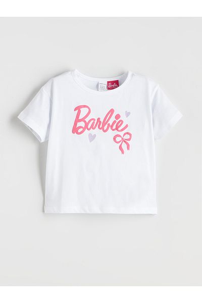 LC Waikiki Barbie Printed Baby Girl T-Shirt and Shorts 2-Piece