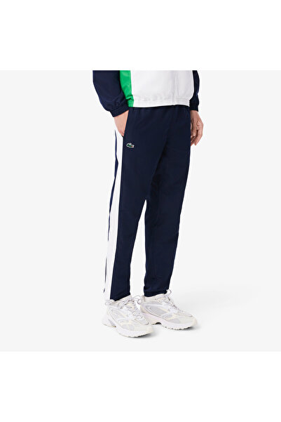 Lacoste Erkek Regular Fit Kapüşonlu Renk Bloklu Beyaz Eşofman Takımı