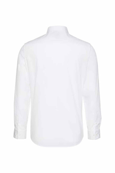 Calvin Klein Erkek Uzun Kollu Slim Fit Gömlek - Beyaz