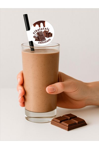 Home Chocolate Flag Pipette 21.5 cm Black Pipette, 8mm Thickness, 20 Pieces