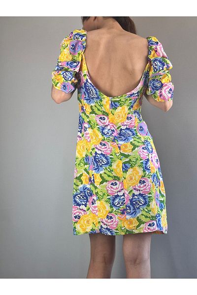 Gönülden Tasarım Flower Short Dress for Women