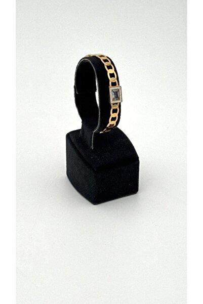 ELİOSA سوار باغيت ذهبي بتفاصيل حجرية من الفولاذ المقاوم للصدأ