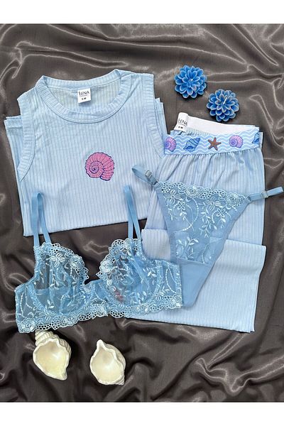 Lena Homewears Set pijamale Miray cu bretele pentru femei cu lenjerie de corp
