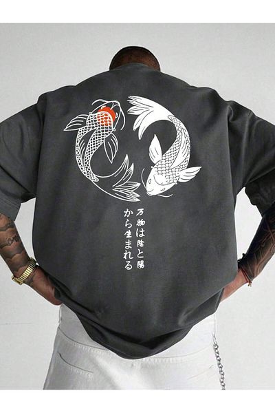 JANSO GROUP - Men's Cotton Printed California Dream Tshirt Oversize Large Size
