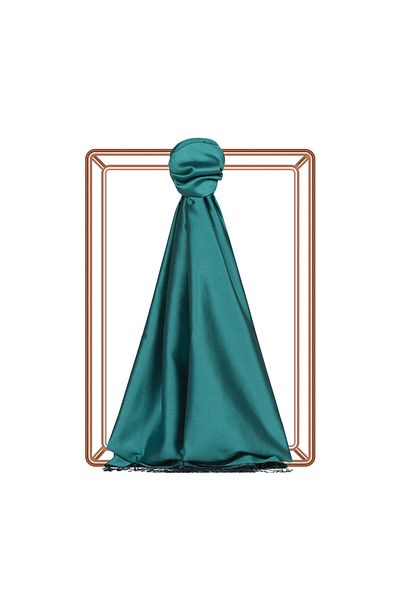 ipekevi Nile Green Double Sided Silk Shawl