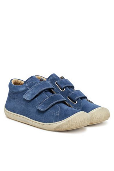 Naturino Teniși albaștri pentru băieți NATURINO-2012904 18 COCOON VL SUEDE BONE AZURE S