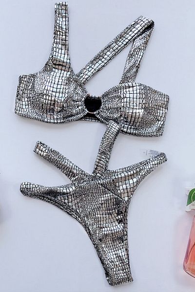 FashionForYou Costum de baie din două piese, Florence Silver, L