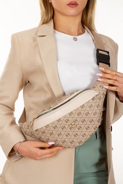 Newish Women's Patterned Cross Shoulder Strap Waist and Shoulder Bag