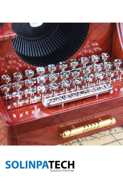 SolinpaTech Nostaljik Tasarım Daktilo Hareketli Müzik Kutusu