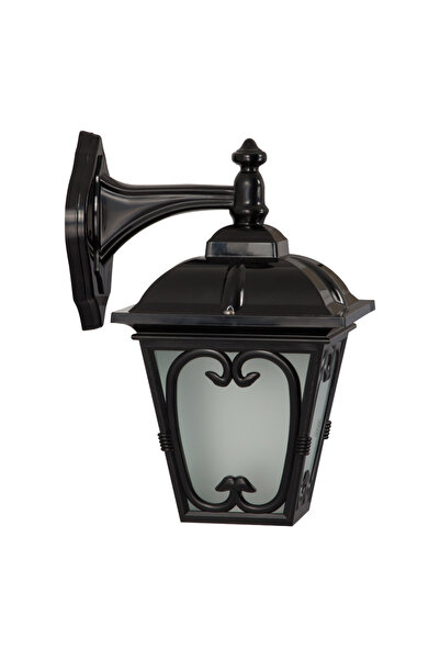 Şanlı Şanlı Teras Balkon Bahçe Duvar Lambası - Siyah Aplik - Bahçe Sarkıt Ayd...