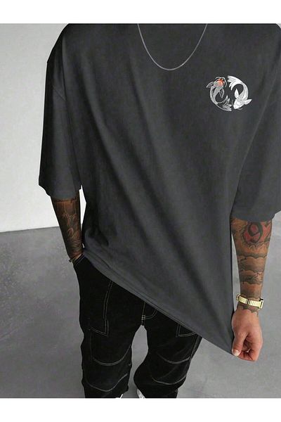JANSO GROUP - Men's Cotton Printed California Dream Tshirt Oversize Large Size