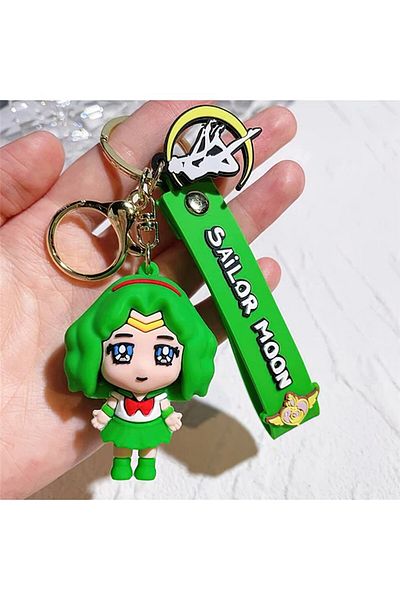 FG KONNİCHİWA سلسلة مفاتيح وحقيبة إكسسوار لشخصية الرسوم المتحركة Sailor Moon Moon Warrior