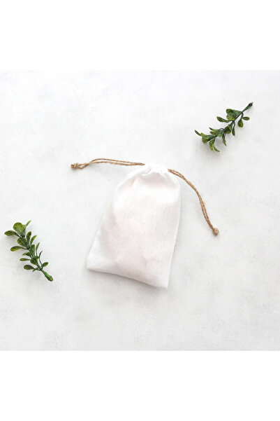 Bimotif Pouch for Lace-Up White Raw Cloth Fabric, 13X18 cm 25 Pcs