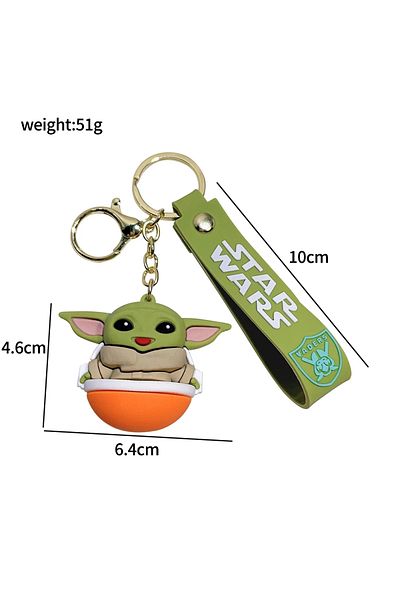 FG KONNİCHİWA Star Wars Set Yoda Cute Anime Figure Keychain Birthday Gifts Children's Ornament Toys