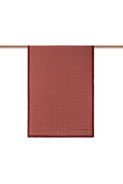 ipekevi Four Seasons Red Copper Monogram Shawl