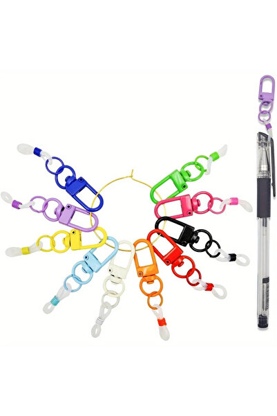 Choice1 10 Pcs 10 Pcs Silicone Pen Clip with Lobster Clasp, Pen Holder Badge ...