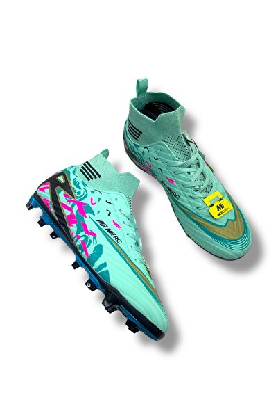 güneşayakkabı Çoraplı Unisex Krampon Halısaha & Çimsaha Ayakkabı Su Yeşili Tu...