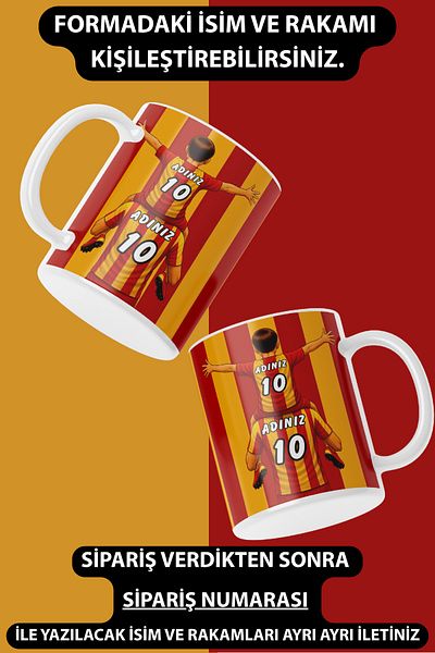 HobiShop Father Son Child Custom Name and Number Mug Coffee Cup