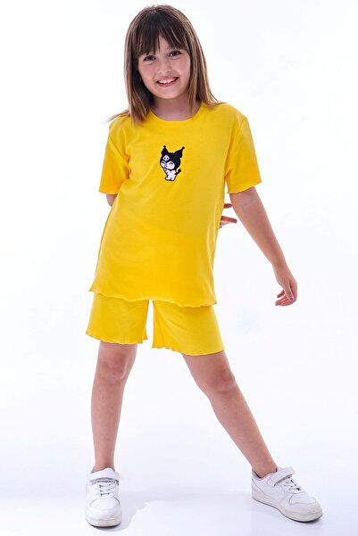 ZUZUNGA Ribana Beybi Overlock Detailed Kuromi Embroidered Top-Under Set