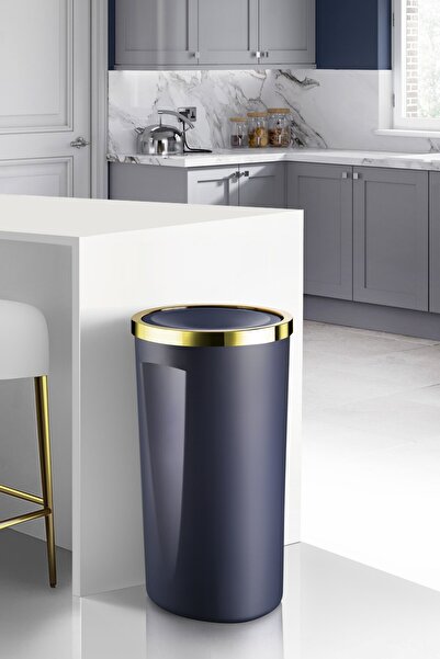 Prima Nova Lenox 35 LT Çöp Kovası - Lacivert / Altın