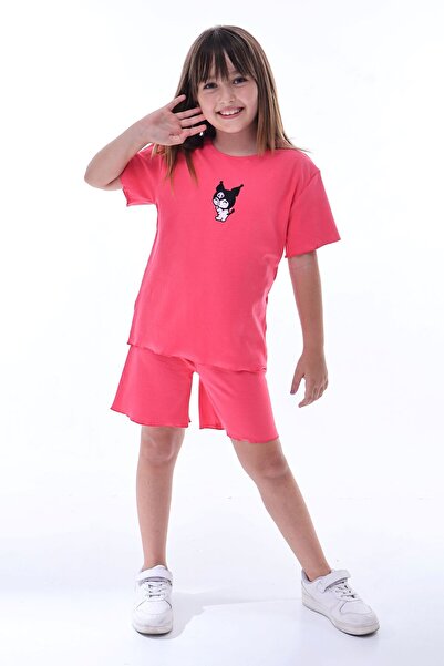 ZUZUNGA Ribana Beybi Overlock Detailed Kuromi Embroidered Top-Under Set