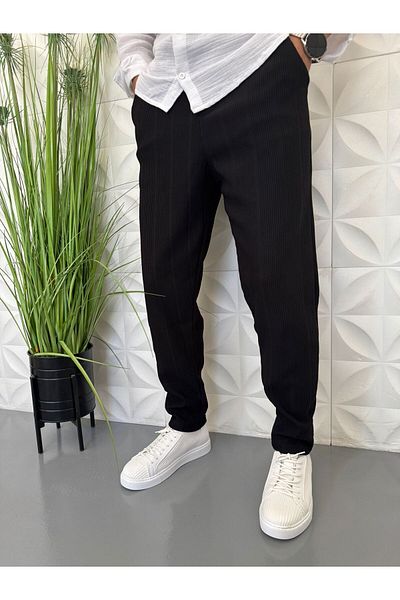 WENMİNG Ottoman Fabric Boyfri̇end Lycra Men's Trousers