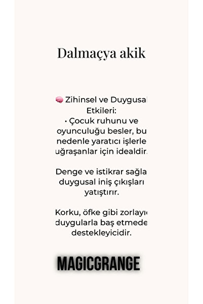 magıcgrange “Erkek Kolye – Dalmaçya Akik & Doğal Taş – Enerji ve Stil”