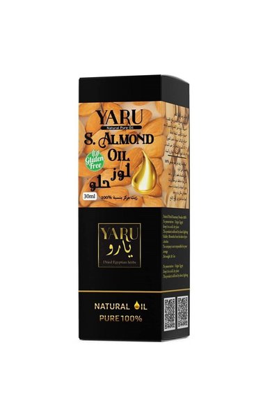yaru natural Sweet Almond Oil For Hair, Body & Acne scars 30ml