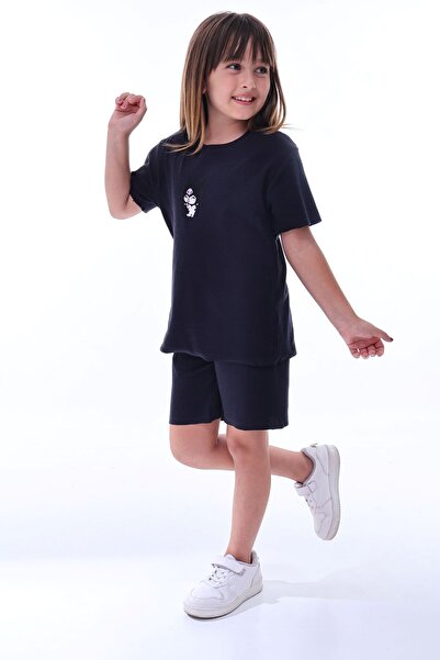 ZUZUNGA Ribana Beybi Overlock Detailed Kuromi Embroidered Top-Under Set