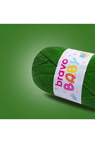 Bravo Lână pentru bebeluși anti-pilling 100 gr 250 metri (cod de culoare: 320) verde