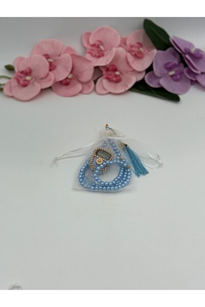 Uğurlu Hac Set de mărgele de rugăciune din perle zikirmatik cu husă din tul, ...