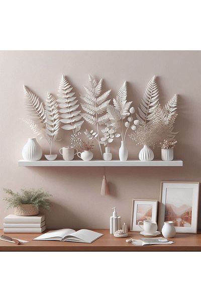 UnicSpot White chipboard shelf, 60x20x1.8 cm