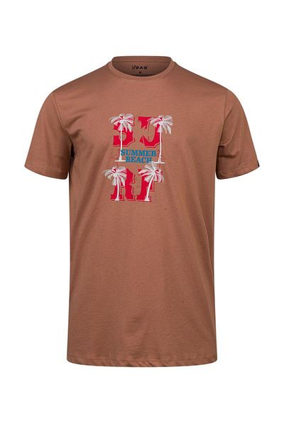 2AS Tricou cu gâtul O pentru bărbați cu imprimeu Alex 047