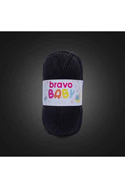 Bravo Baby Anti-Pilling (Anti-Pilling) Baby Wool 100 Gr 250 Meters (Color Code: 1010) Black