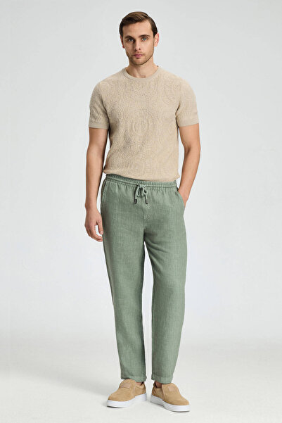 Hemington Knitted Pattern Light Beige Crew Neck Knitwear T-Shirt