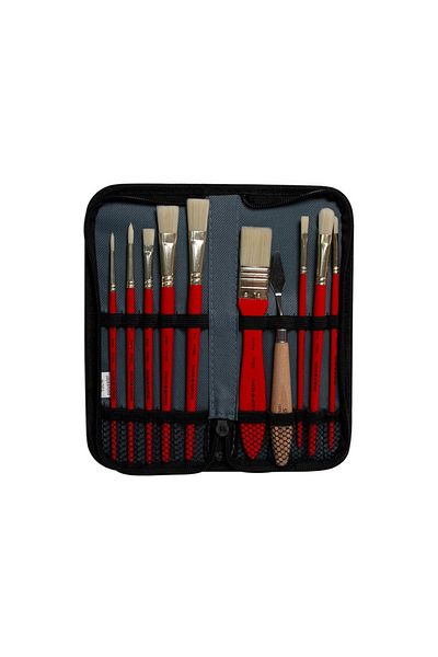 Daler Rowney Simply Oil Paint Σετ πινέλου με τσάντα 10 τεμαχίων